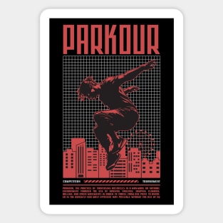 Parkour Freerunner Retro Themed Gift Sticker